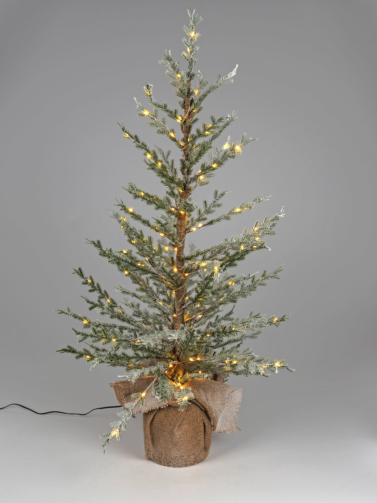 Künstliche Deko Tanne mit 160 LEDs Schneedekor – 95 cm, Formano