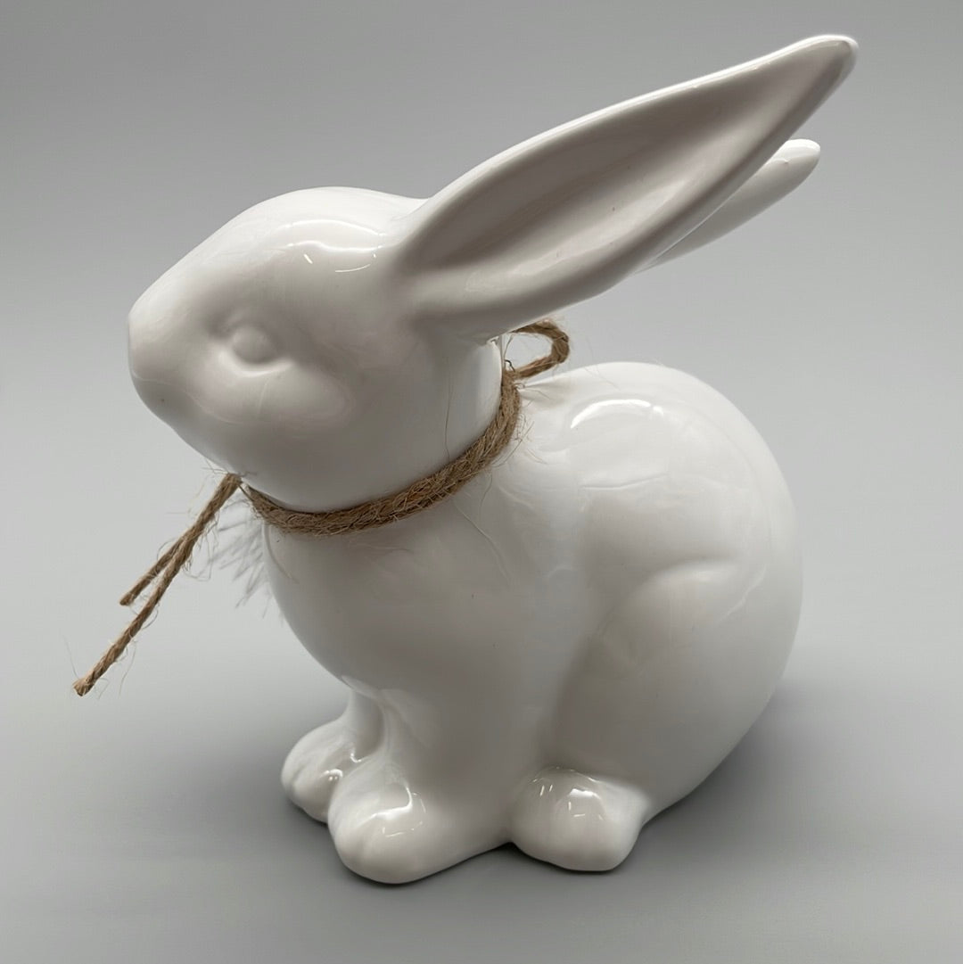Keramik Osterhase weiß | Osterdeko von Wimpelberg
