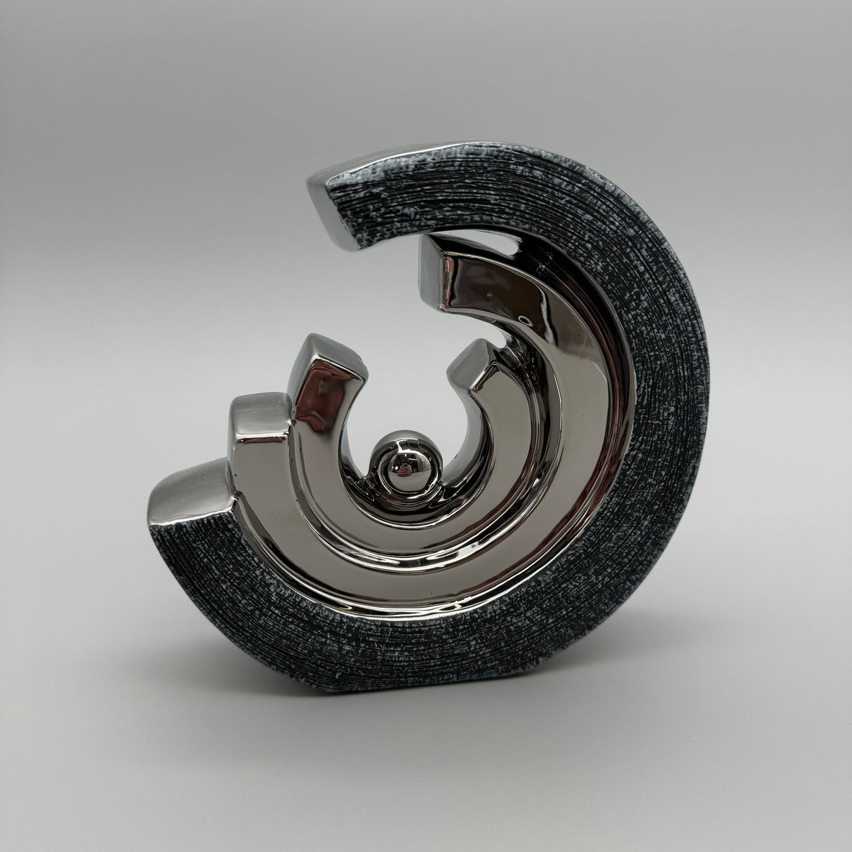 Vase Anthrazit-Silber 17x17 cm und 21x21 cm | Deko Designer Vase 17x17cm von Wimpelberg