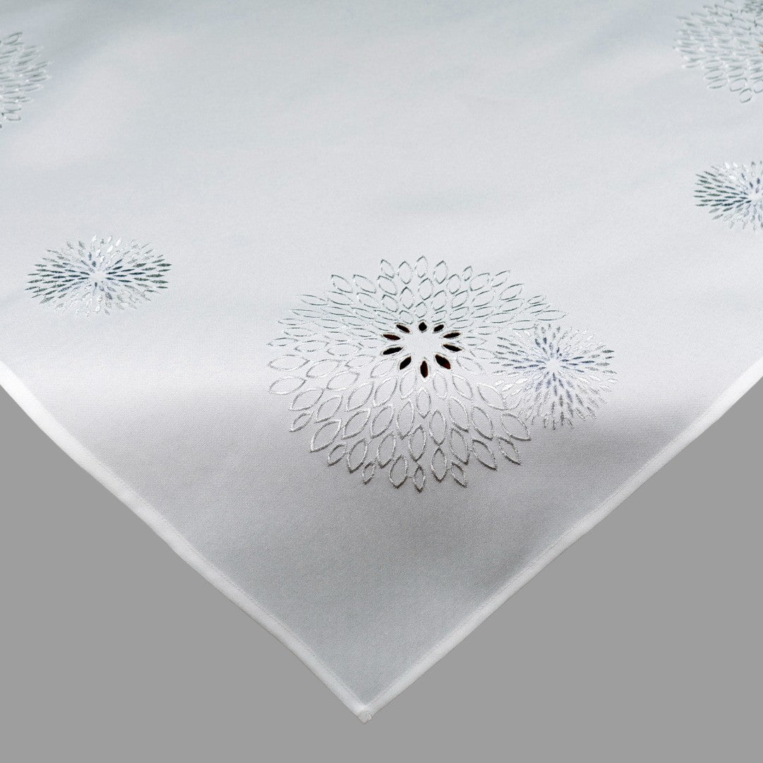 Deckenset „Moderne runde Ornamente“ – Stickerei, 85x85 cm