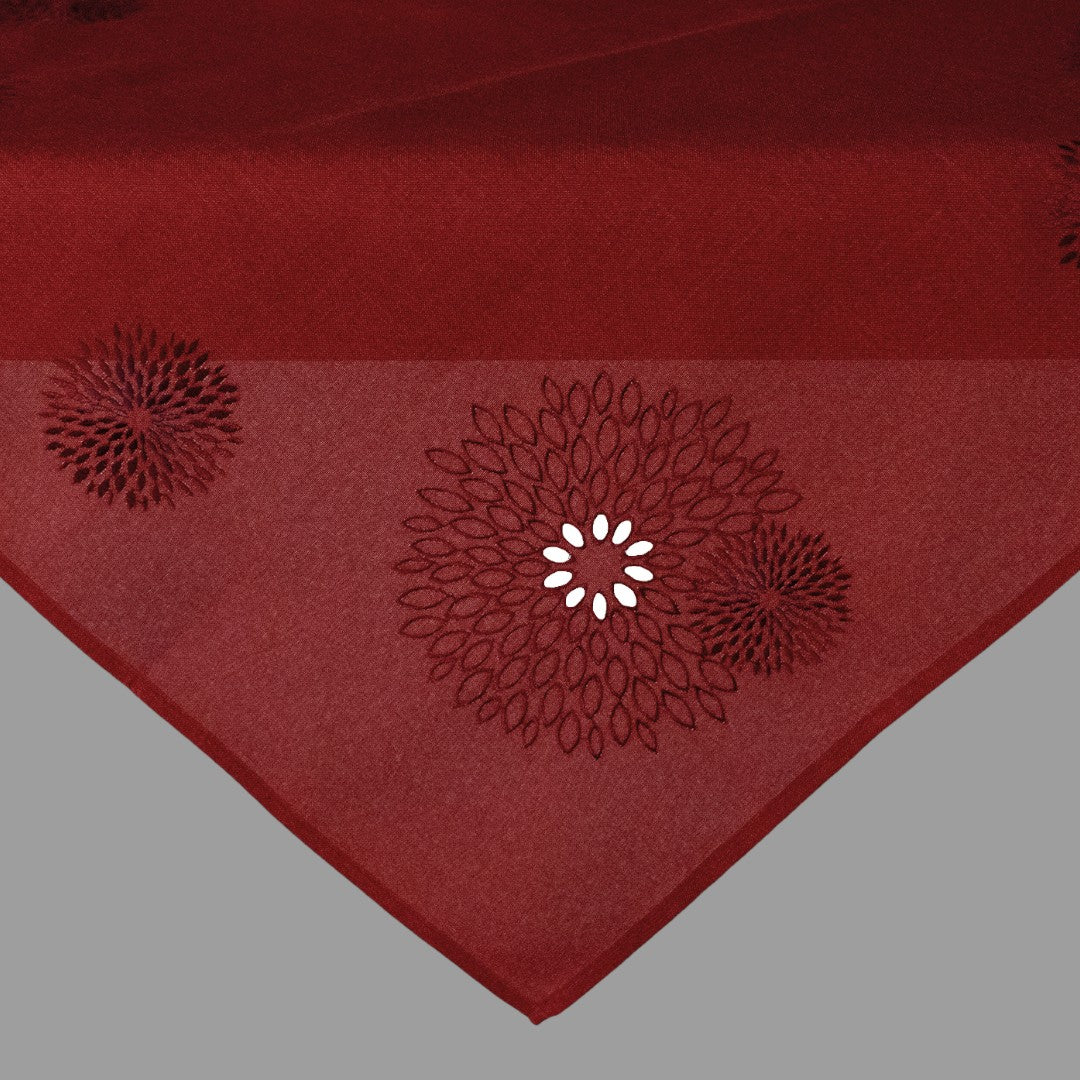 Deckenset „Moderne runde Ornamente“ – Stickerei, 85x85 cm