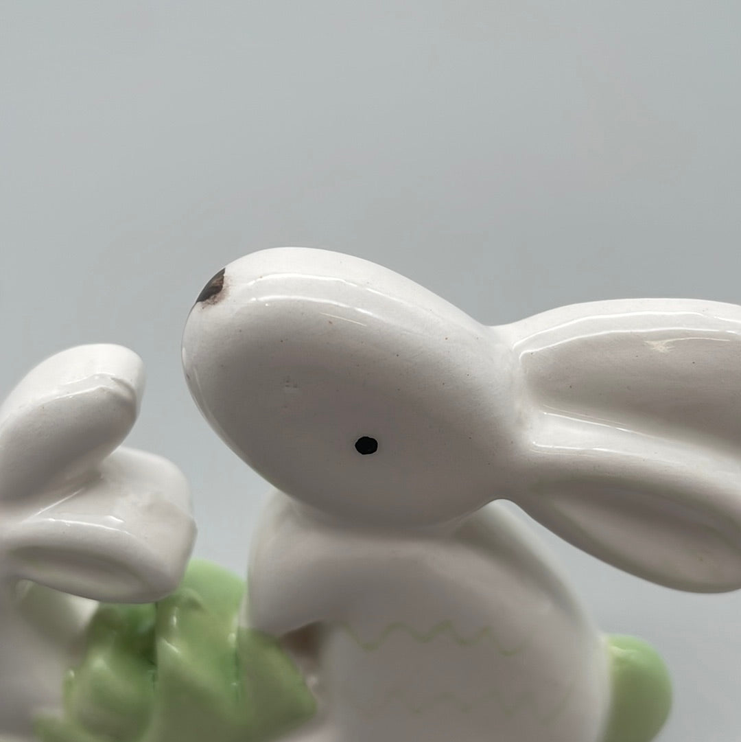 Osterhasen Familie aus Keramik | Osterdekoration von Wimpelberg