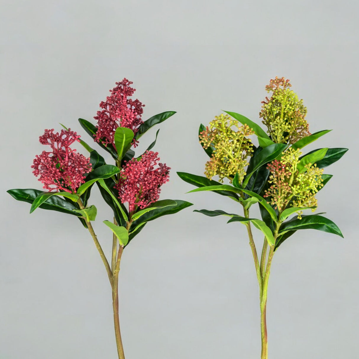 Beeren-Zweig mit Blättern 45 cm – Bordeaux Grün | Deko Kunstpflanzen Frühling von Wimpelberg