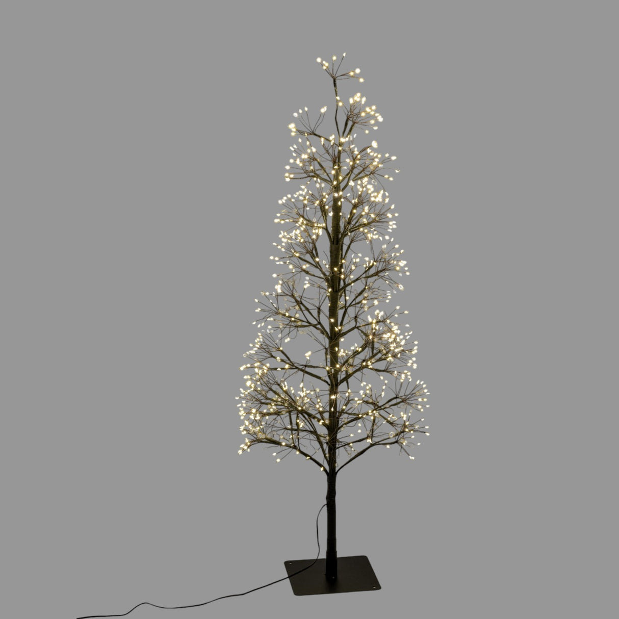 Deko-Tanne Schwarz – 100 cm mit 1000 LED-Lichtern | Winter Deko LED von Wimpelberg