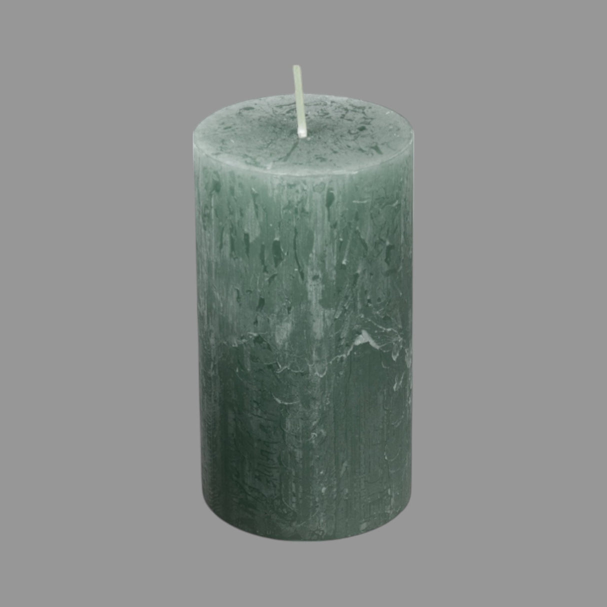 Stumpenkerze Rustic – Ø 6x8 cm, Salbei | Weihnachtskerze Deko von Wimpelberg