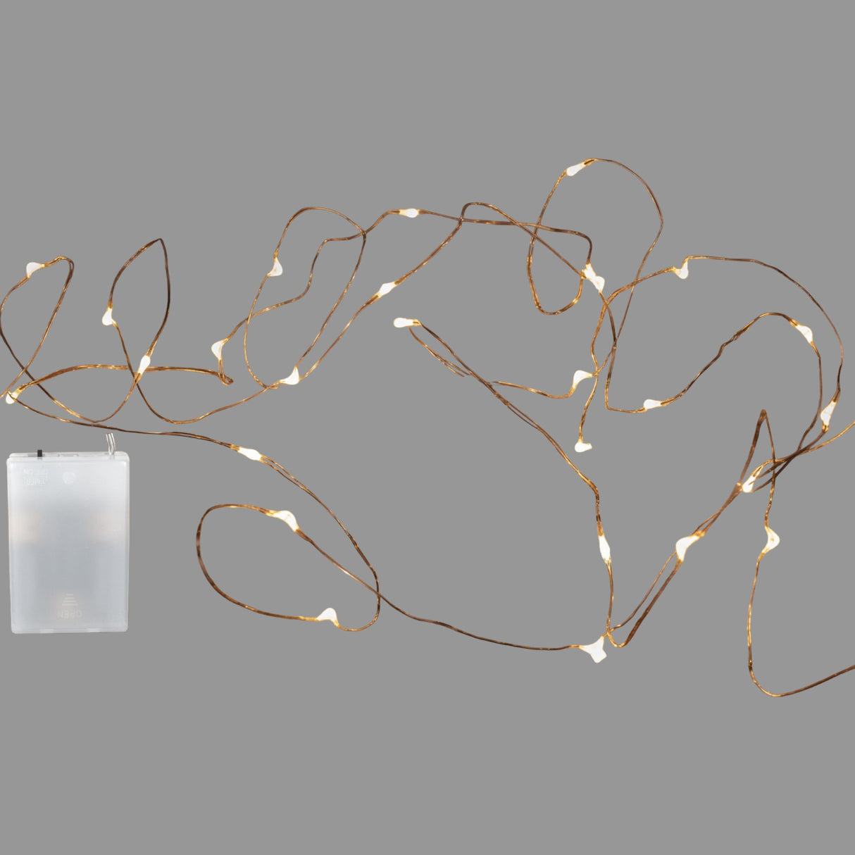 Lichtgirlande Draht – 280 cm, Silber, mit 30 LED-Lämpchen | Formano Weihnachten LED von Wimpelberg