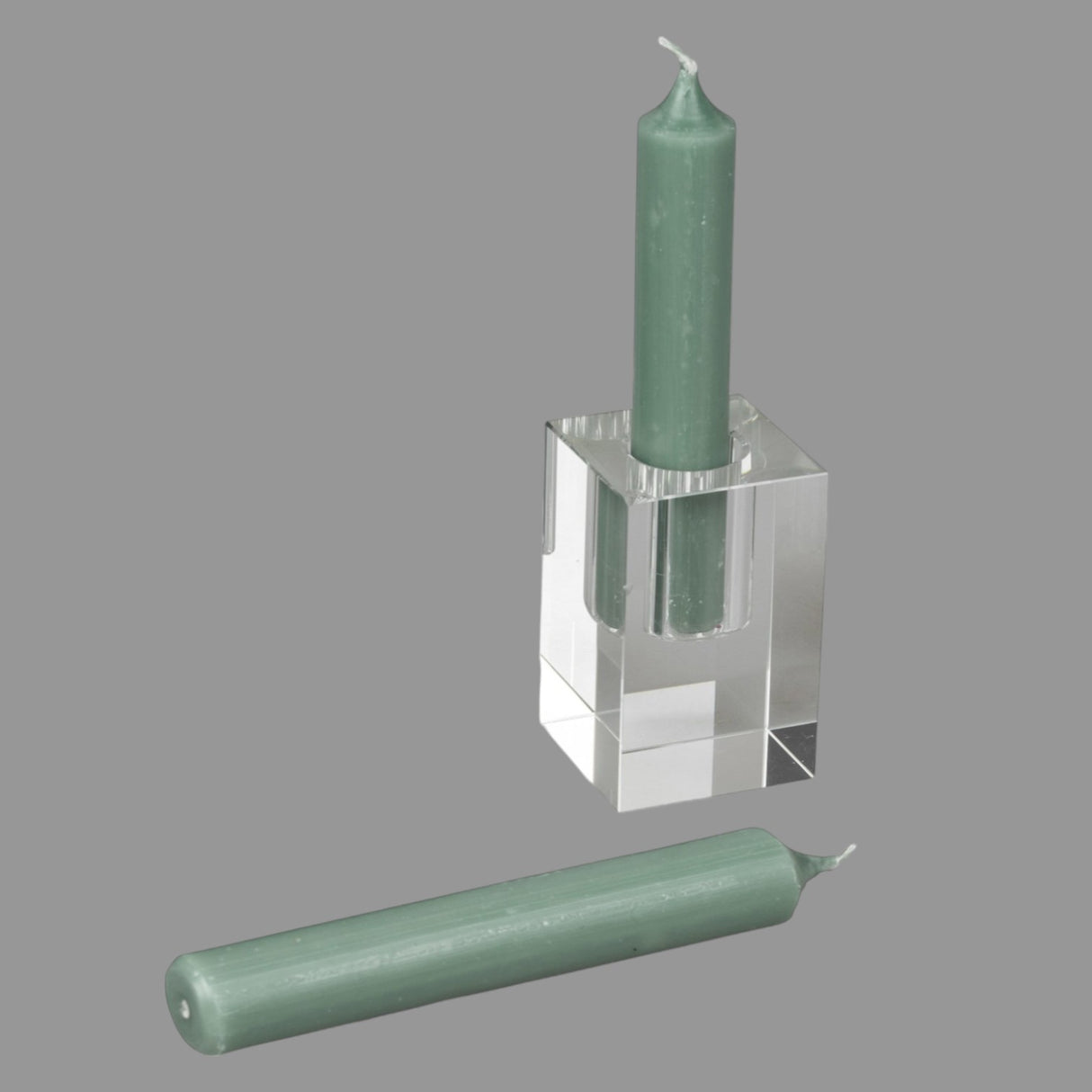 Weihnachten Stabkerze Rustic – 13 cm, Salbei | Deko Weihnachten von Wimpelberg