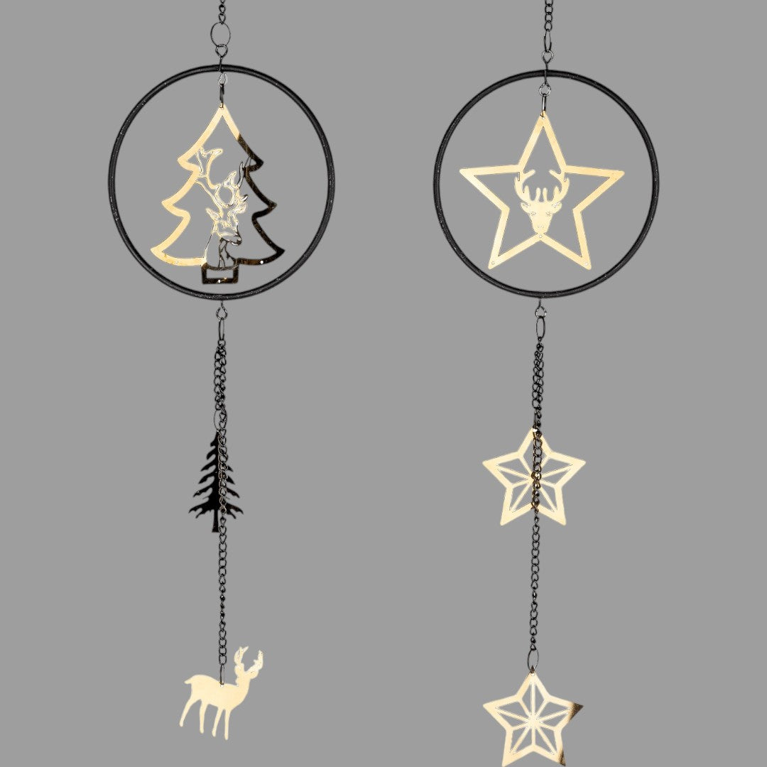 Hänge-Deko Kreis 44 cm – Tannenbaum und Stern, Formano Deko von Wimpelberg