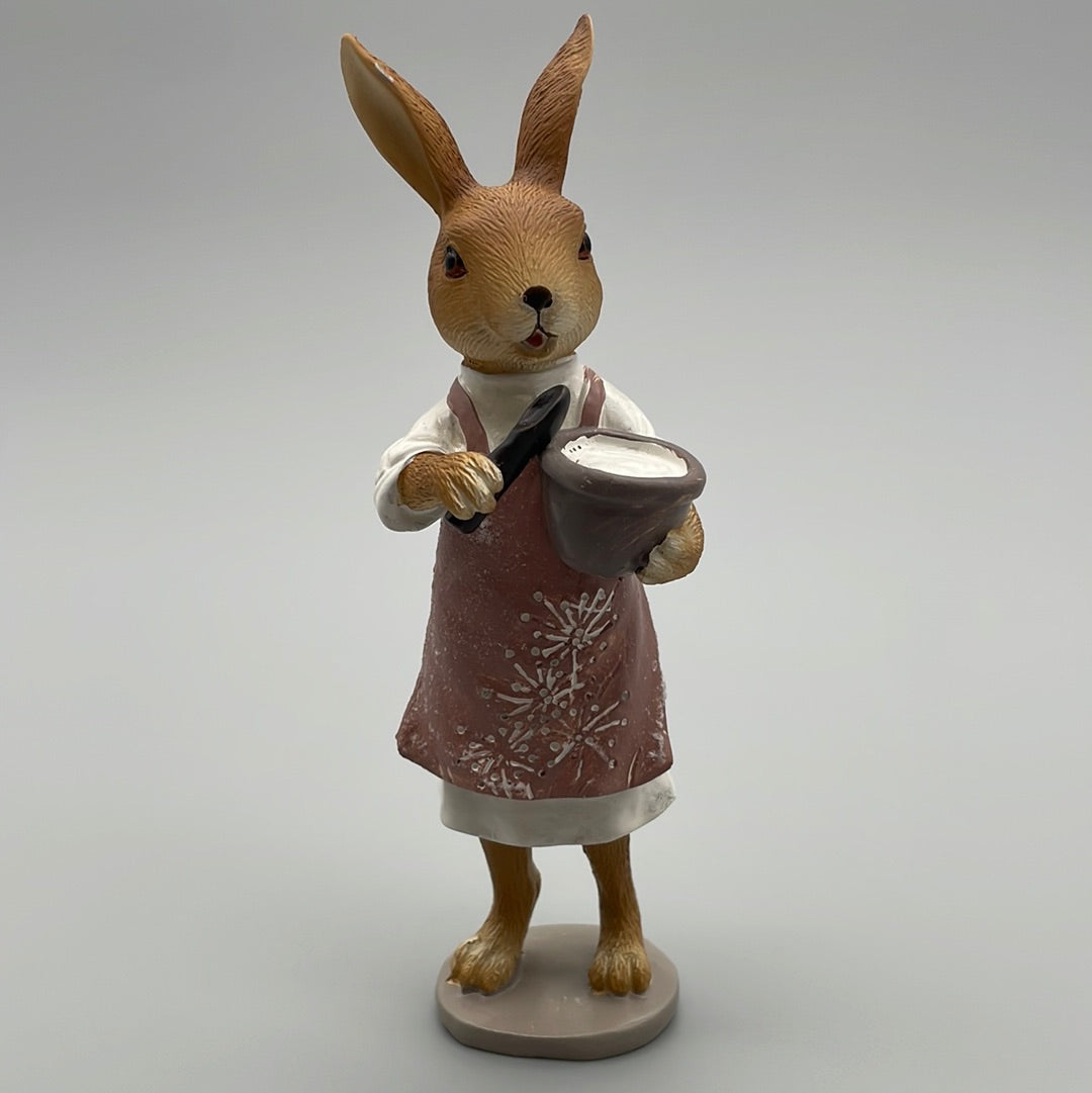 Hasen Deko Figuren Gießkanne und Löffel | Osterdeko Hase mit Löffel von Wimpelberg