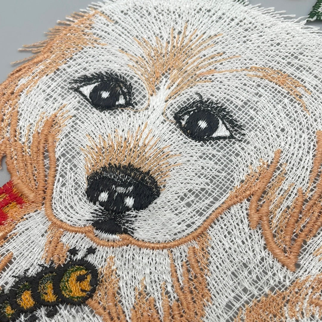 Fensterbild Hund im Korb | Fensterdekoration von Wimpelberg