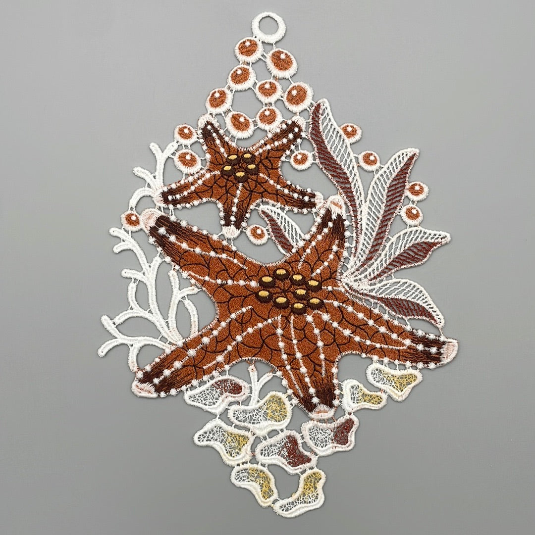 Fensterbild Seestern braun | Fensterdekoration von Wimpelberg