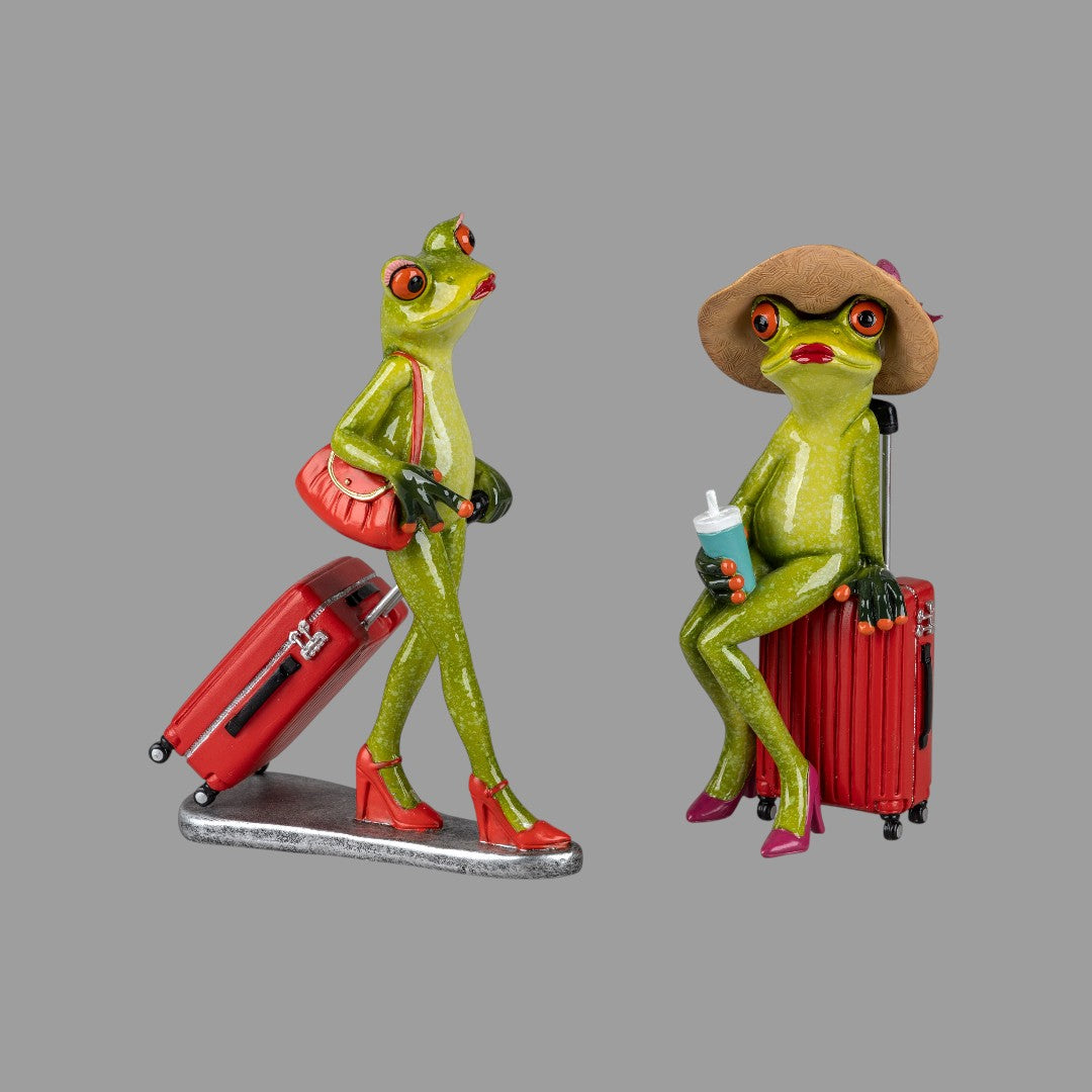 Dekofigur Froschlady on Tour 17,5 cm – Formano Froschhausen