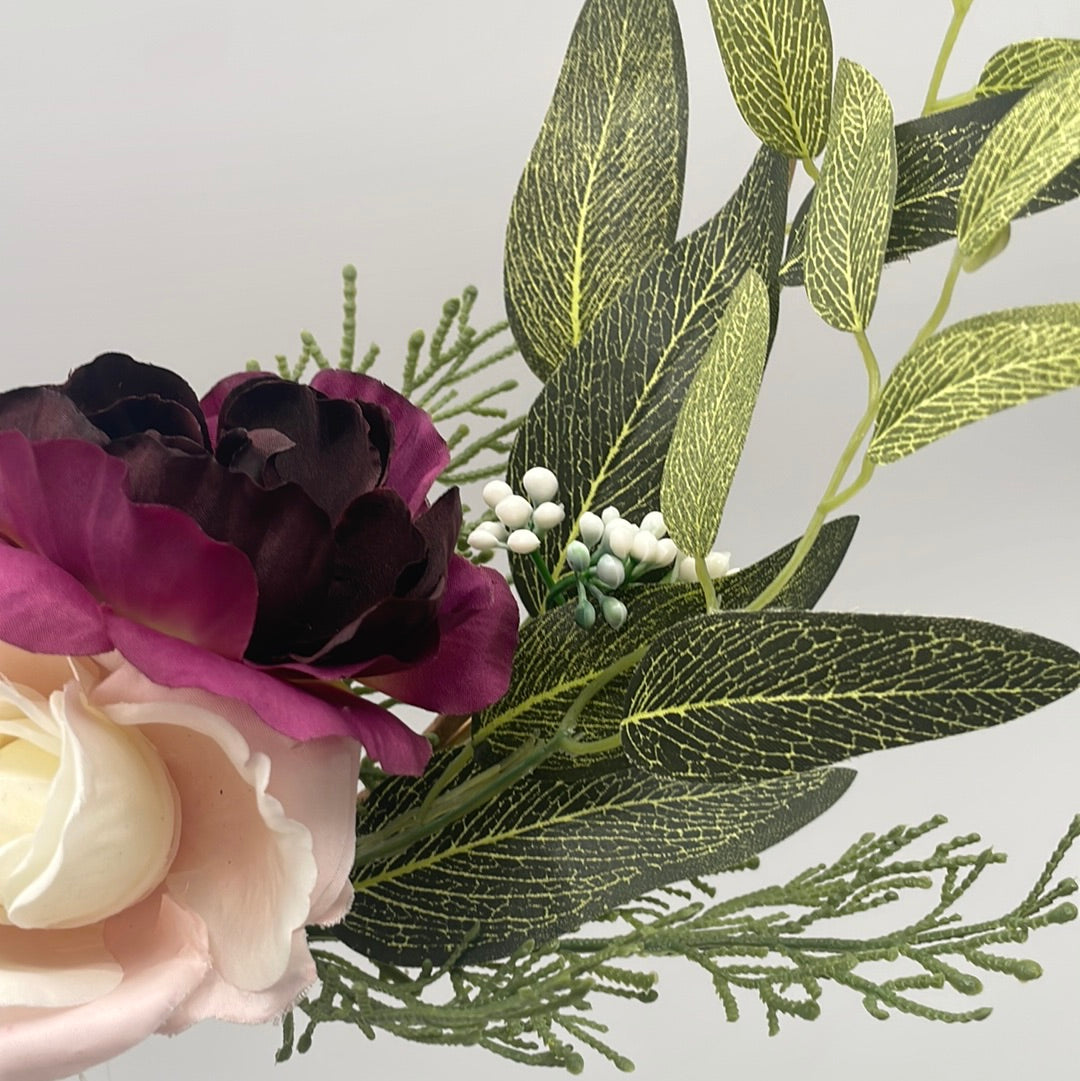 Deko zum aufhängen mit Kunstblumen | Deko hängend von Wimpelberg