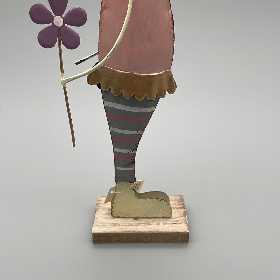 Osterhasen Figuren aus Metall auf Sockel | Osterdeko Figuren von Wimpelberg