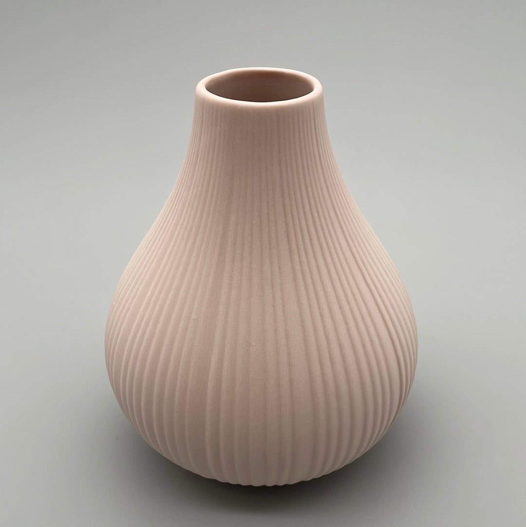 Dekovase aus Steingut in Pastellfarben | Blumenvase pink von Wimpelberg