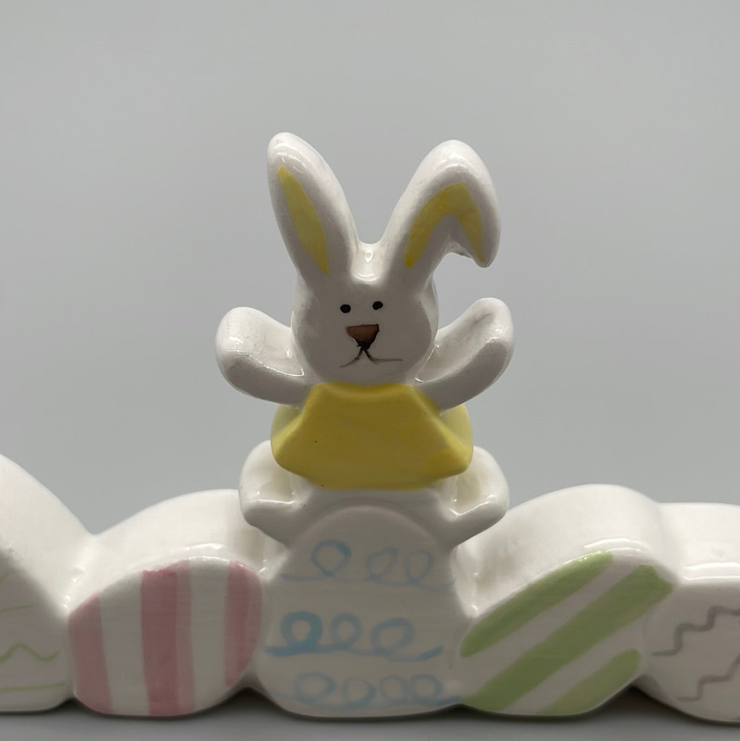 Osterhasen Familie aus Keramik | Osterdekoration von Wimpelberg