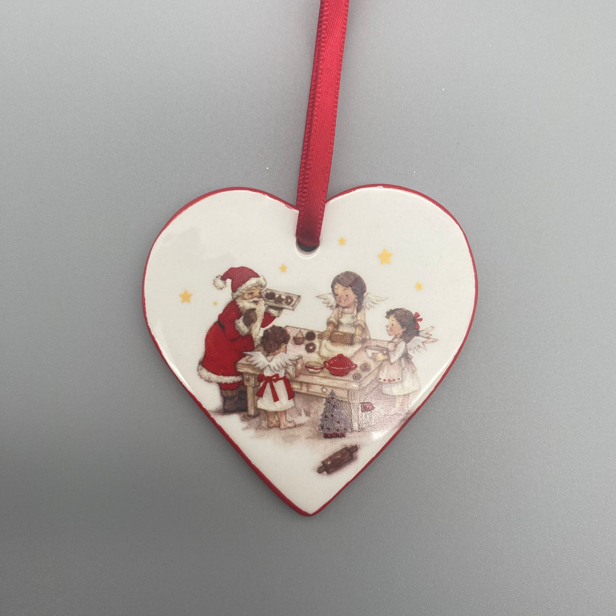 Hänger Nostalgie – 8 cm aus glasiertem Steingut | Deko Hänger Formano Weihnachten von Wimpelberg