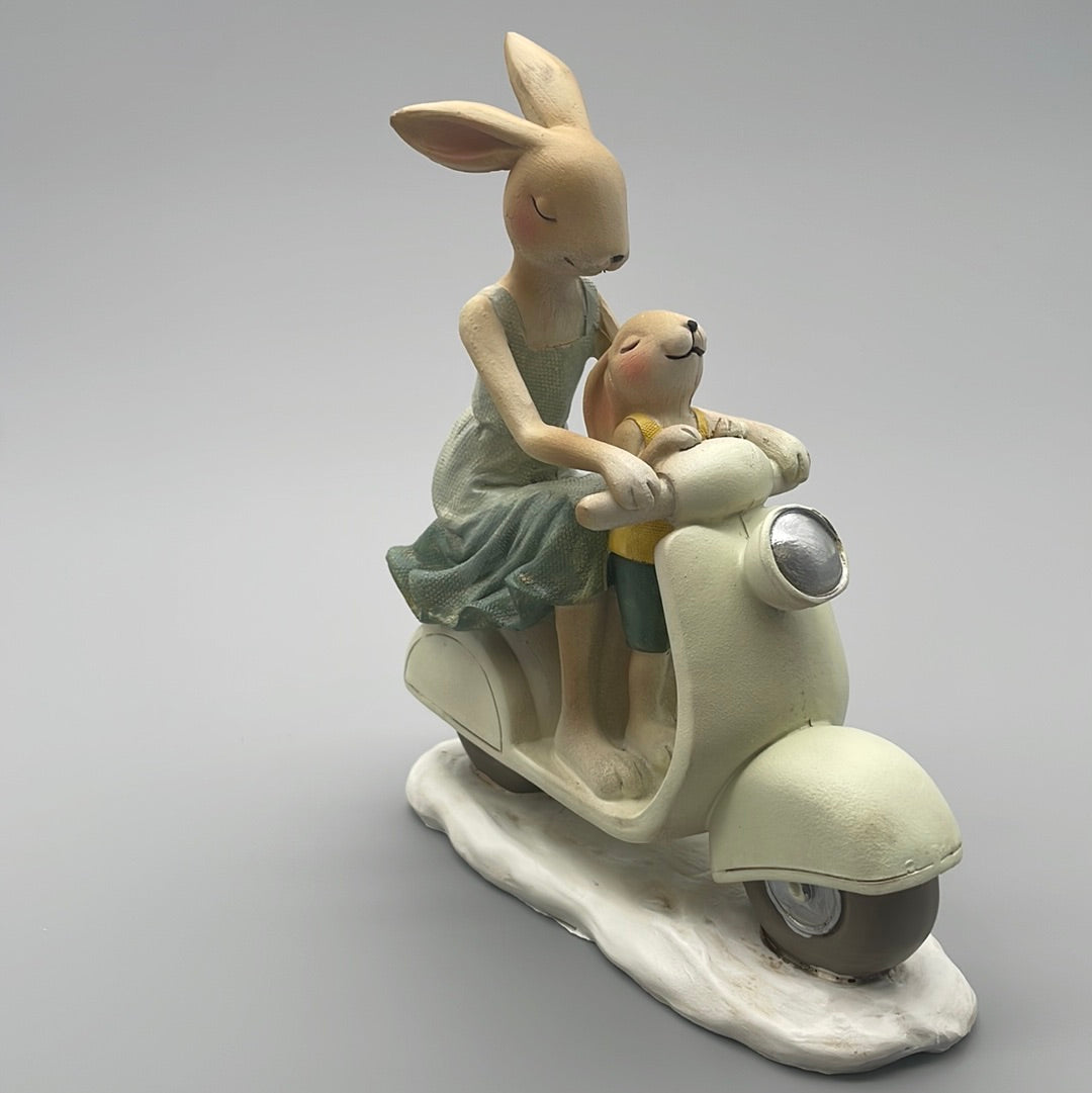 Hasen Deko Figuren Fahrrad und Motorrad | Osterdeko von Wimpelberg