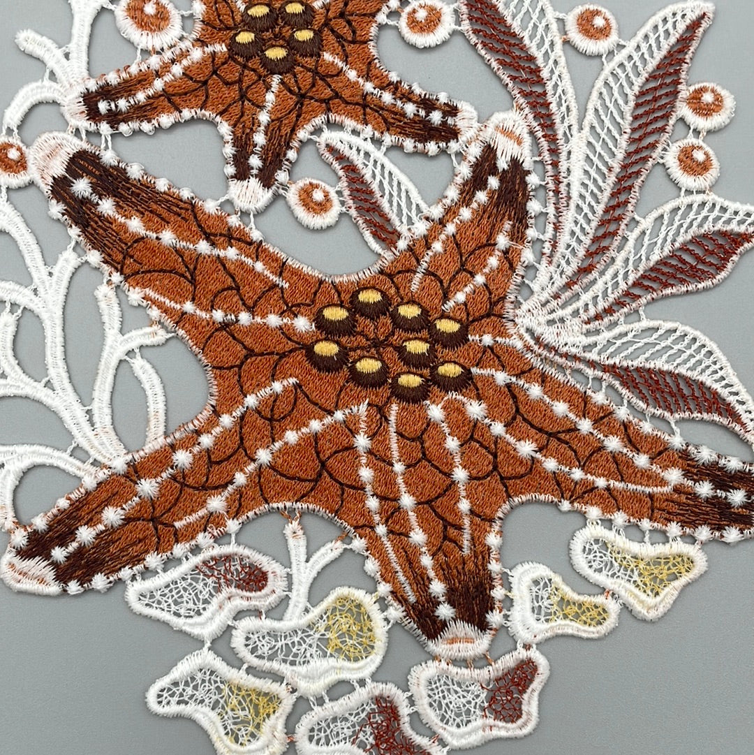 Fensterbild Seestern braun | Fensterdekoration von Wimpelberg