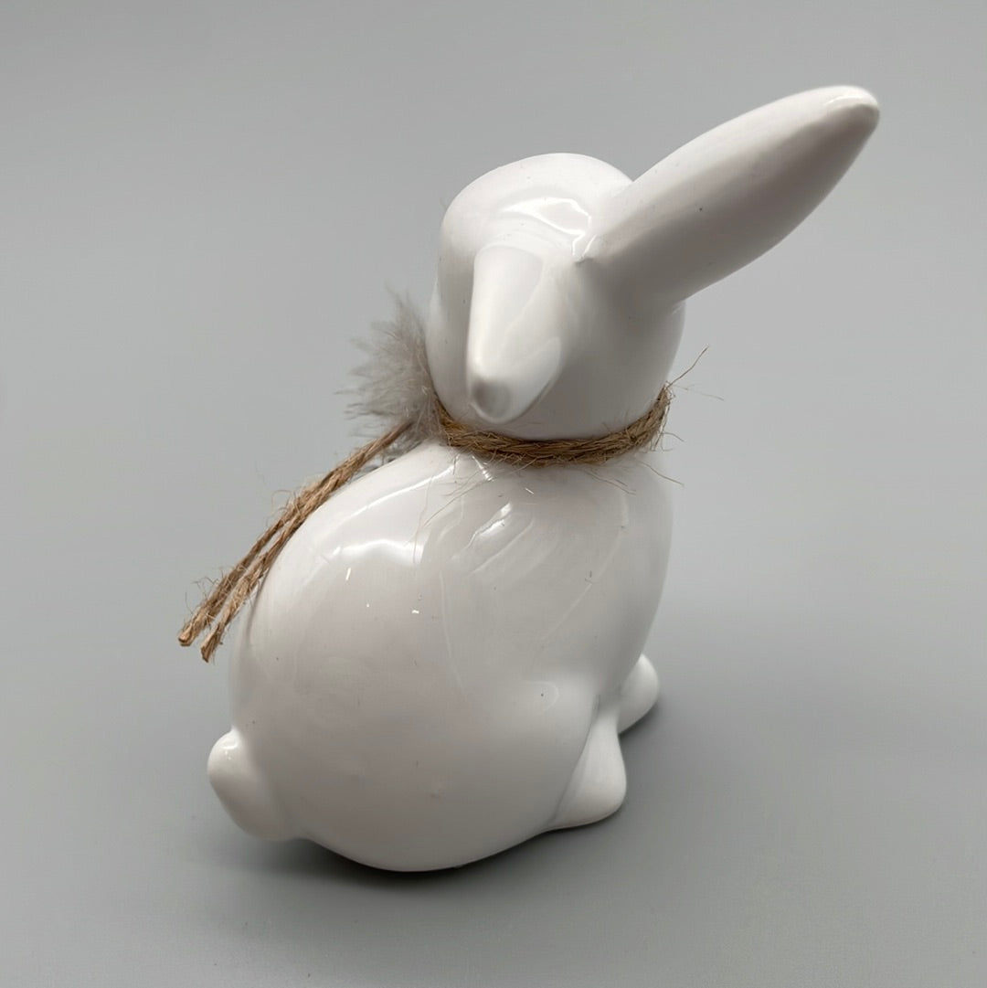 Keramik Osterhase weiß | Osterdeko von Wimpelberg