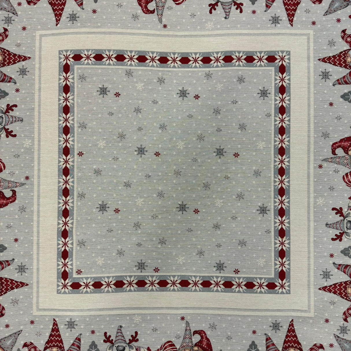 Weihnachtsdecke 100x100 cm – Gobelin Wichtel-Motiv | Weihnachten Deko Decke von Wimpelberg