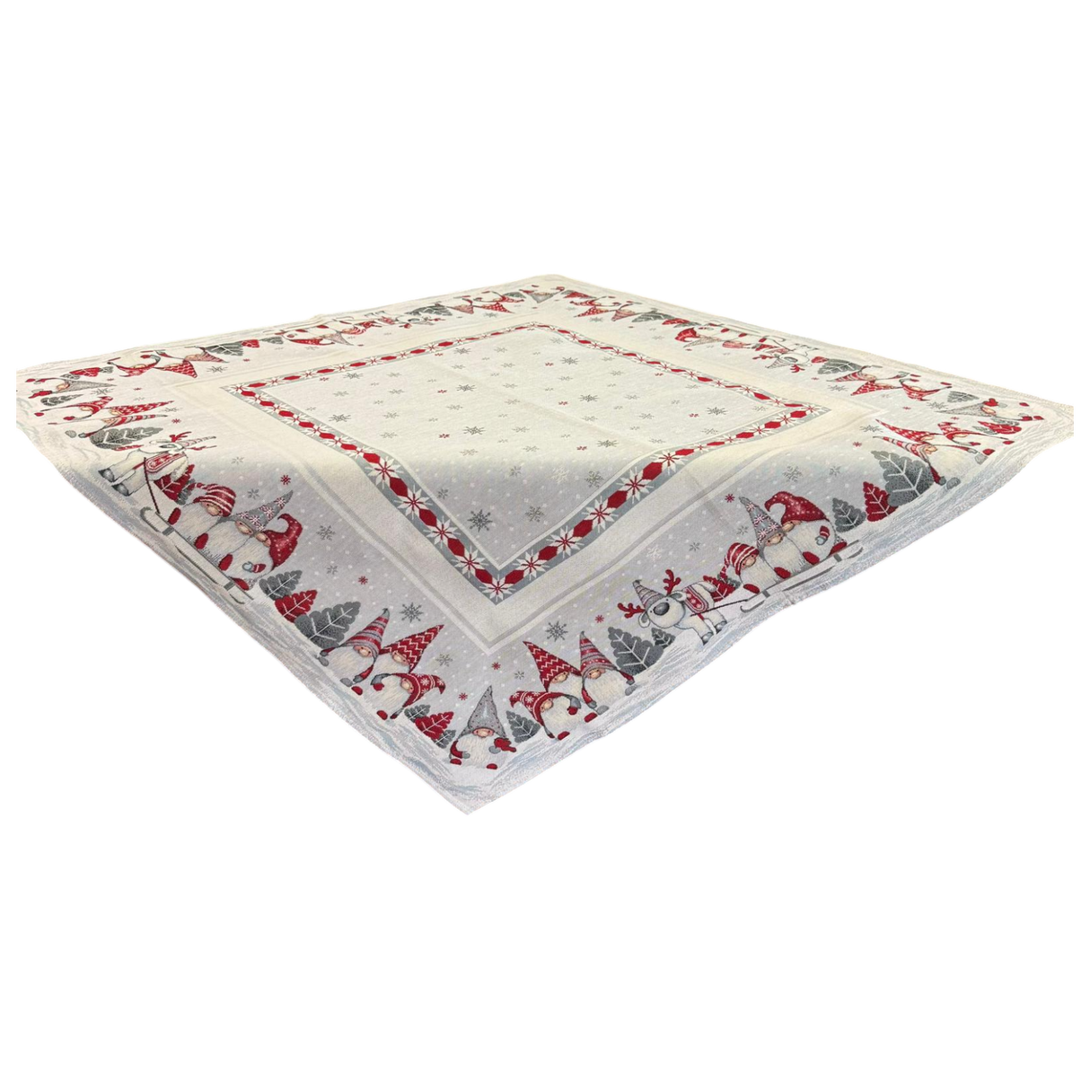 Weihnachtsdecke 100x100 cm – Gobelin Wichtel-Motiv | Weihnachten Deko Decke von Wimpelberg