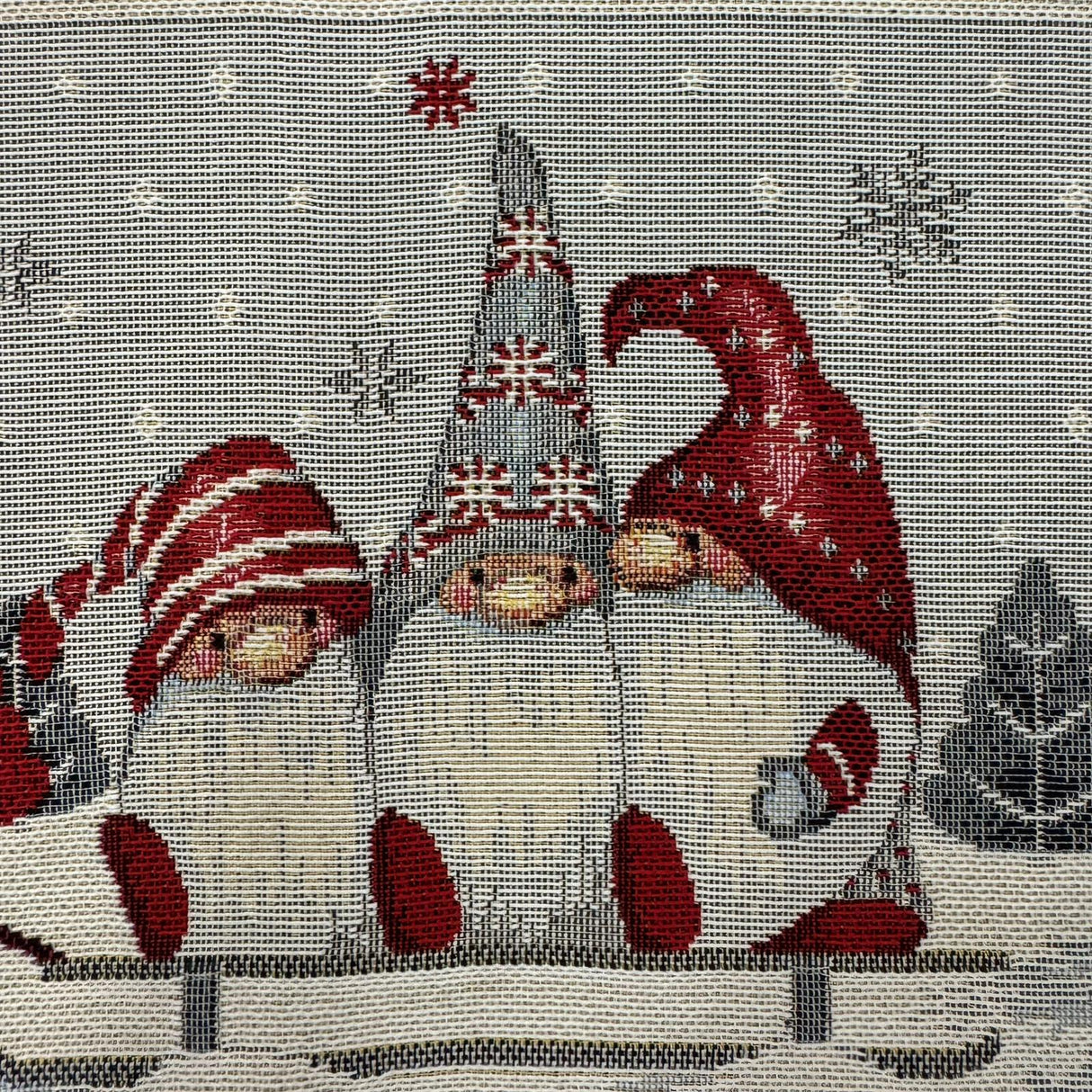 Weihnachtsdecke 100x100 cm – Gobelin Wichtel-Motiv | Weihnachten Deko Decke von Wimpelberg