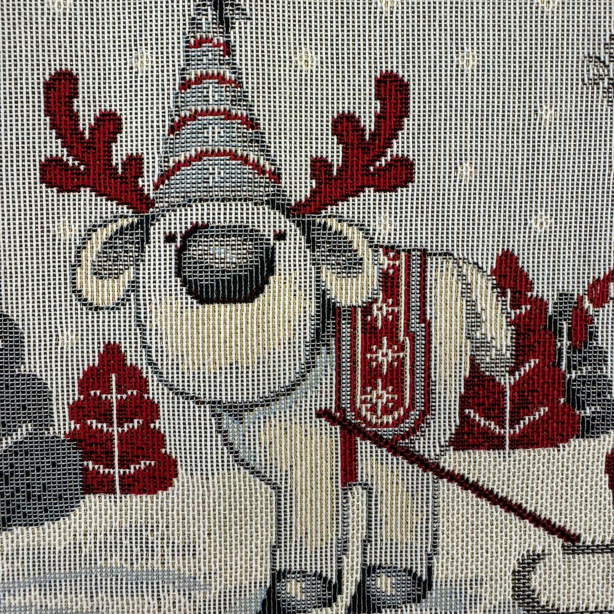Weihnachtsdecke 100x100 cm – Gobelin Wichtel-Motiv | Weihnachten Deko Decke von Wimpelberg