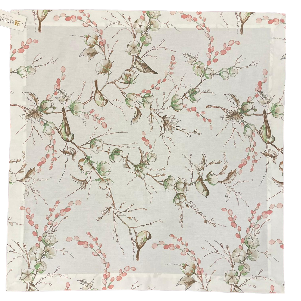 Decke "Baumwolle" 85x85cm | Tischecke Frühling/Sommer | Tischdeko von Wimpelberg