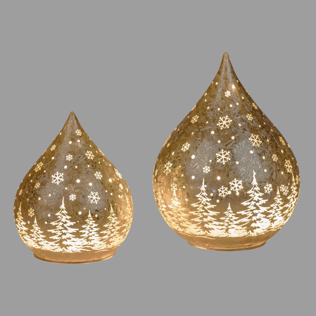 Formano LED-Weihnachts-Tropfen „Champagner“ – 15 cm, mit Timer