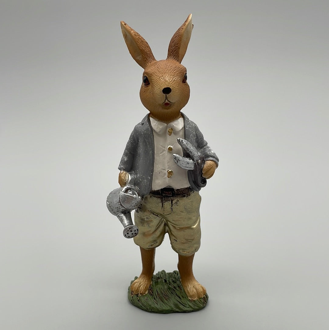 Hasen Deko Figuren Gießkanne und Löffel | Osterdeko Hase mit Gießkasse von Wimpelberg