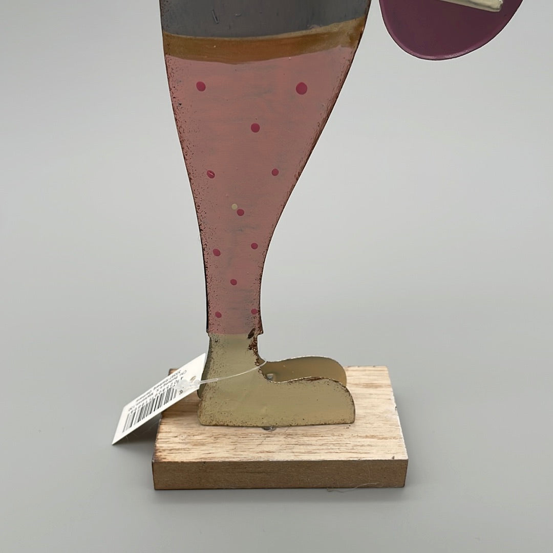 Osterhasen Figuren aus Metall auf Sockel | Osterdeko Figuren von Wimpelberg