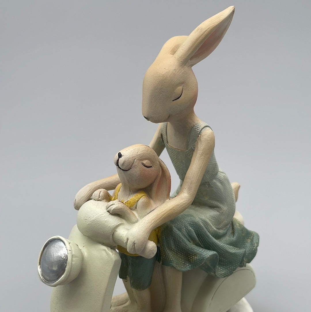 Hasen Deko Figuren Fahrrad und Motorrad | Osterdeko von Wimpelberg