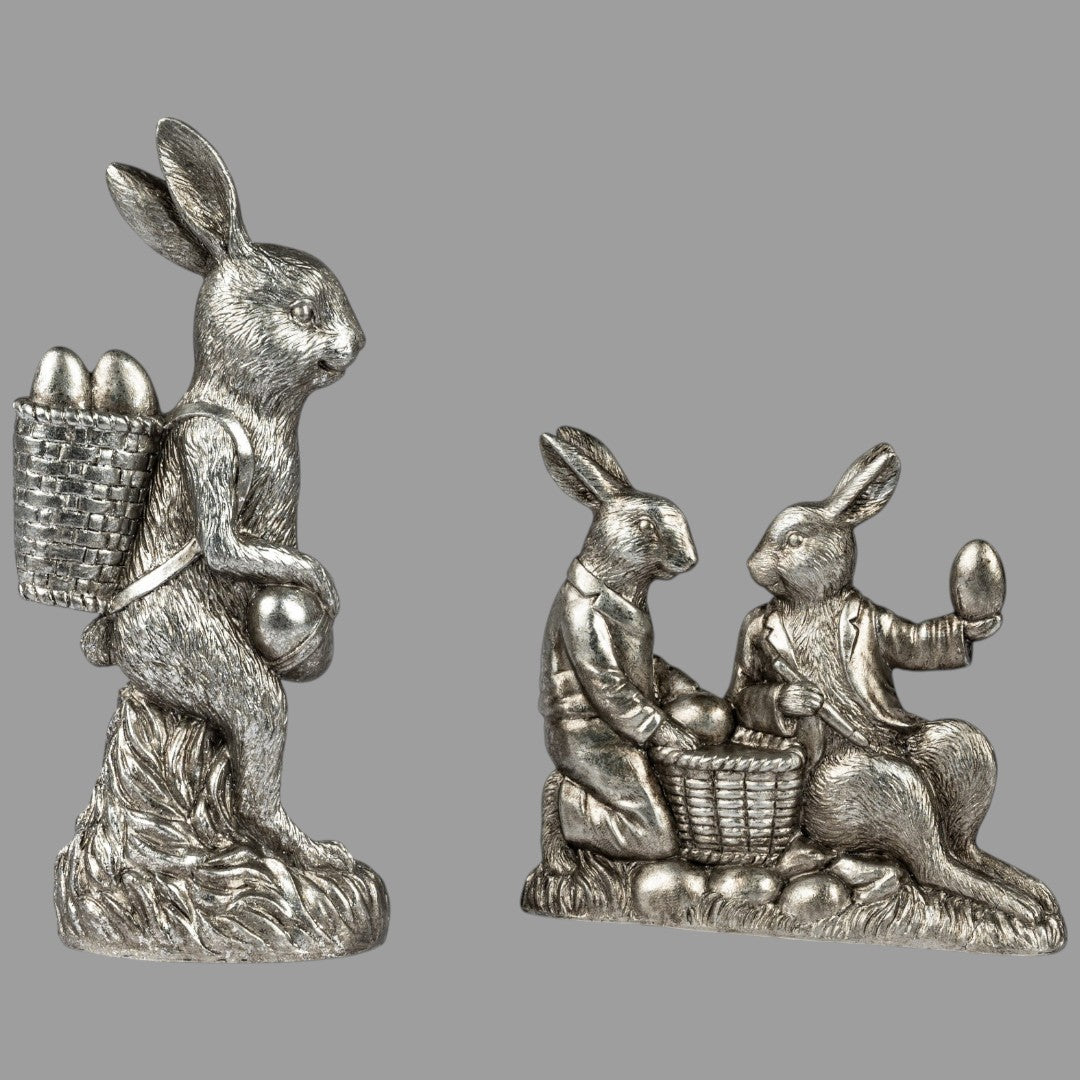 Formano Deko Hase - Antik-Silber, Osterdeko