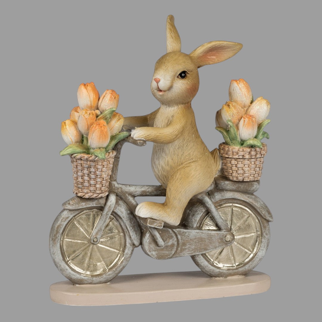 Formano Deko Hase auf Fahrrad - Handbemalt, Osterdeko