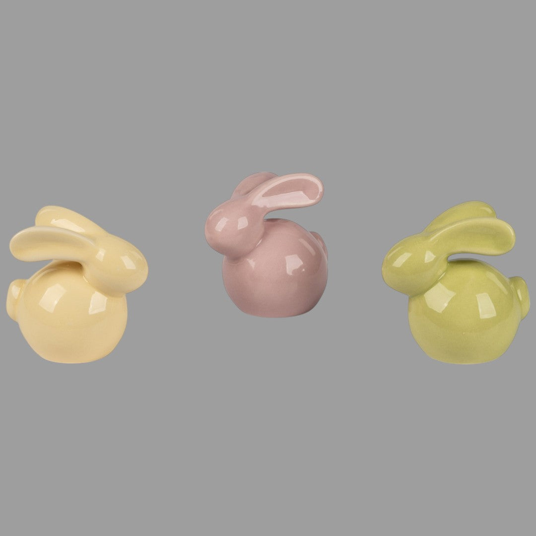 Formano Deko Hase sitzend - Pastellfarben, Osterdeko