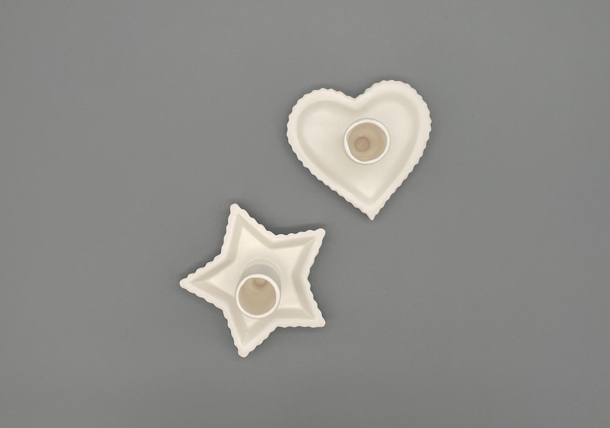 Porzellan Leuchter "Herz und Stern" | Formano Weihnachten von Wimpelberg