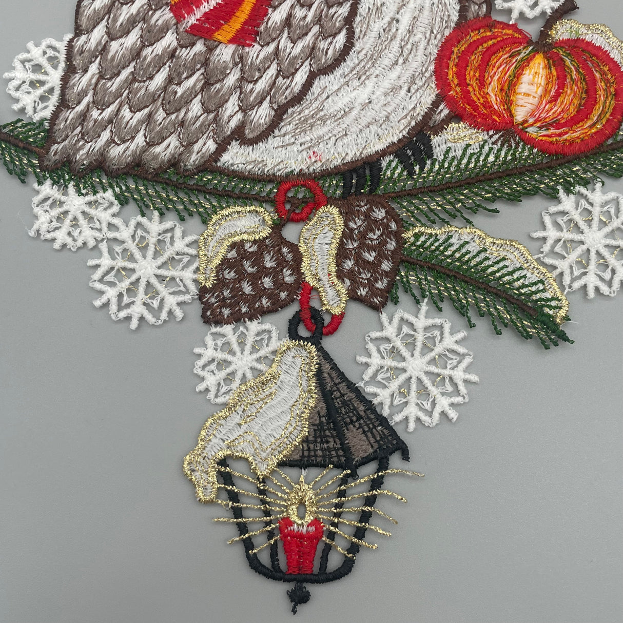 Fensterbild Weihnachten zum aufhängen Eule von Wimpelberg