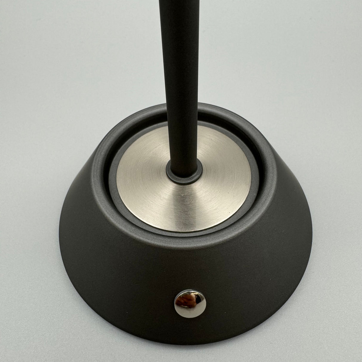 LED-Lampe rund 26cm Touch - Grau | LED Deko Lampe | Schirmdesign von Wimpelberg