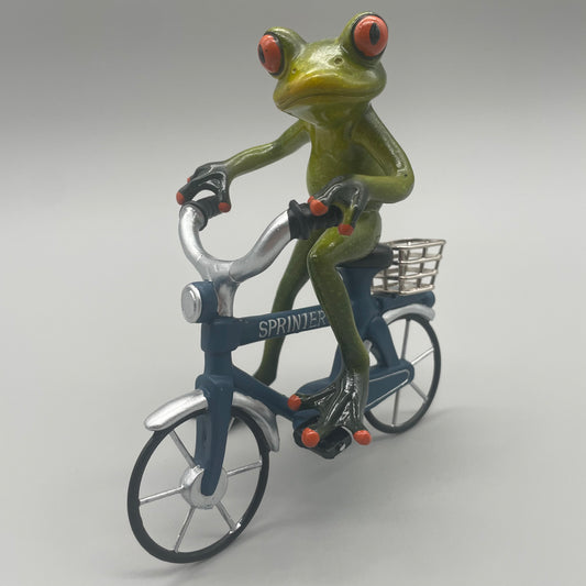 Frosch "Fahrradfahrer"  grün von Wimpelberg