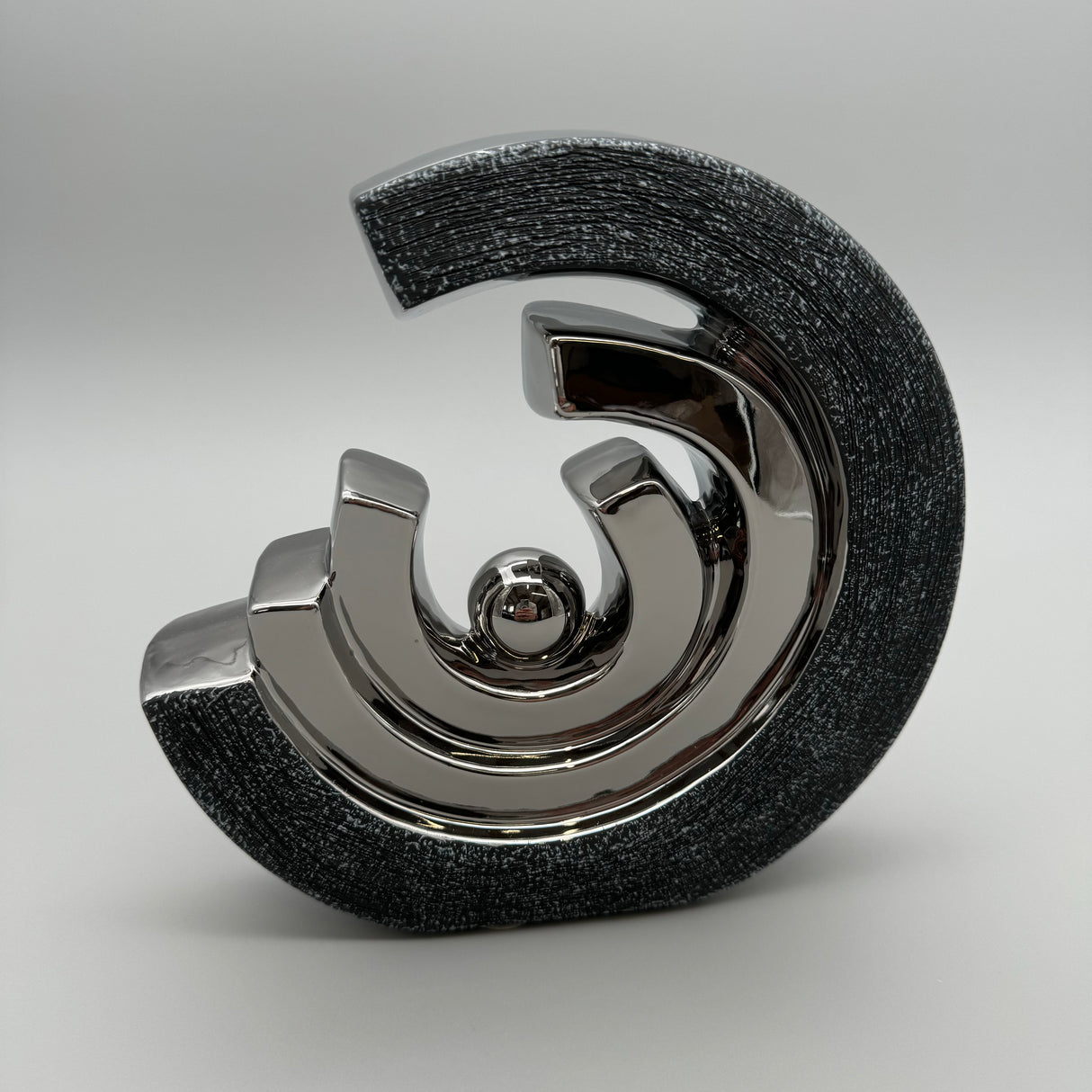 Vase Anthrazit-Silber 17x17 cm und 21x21 cm | Deko Designer Vase 21x21cm von Wimpelberg