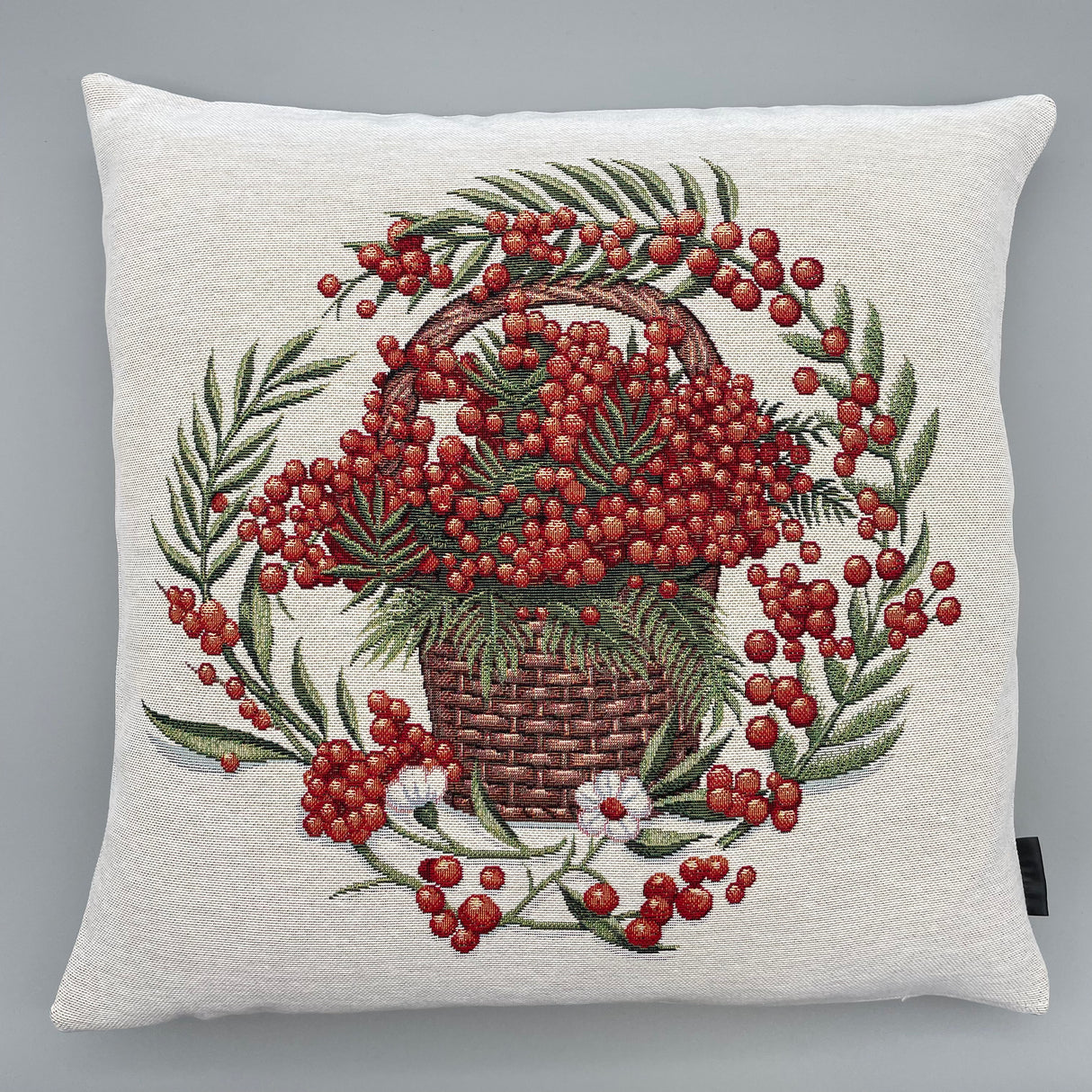 Kissenhülle Gobelin Sanddorn 45x45cm | Kissenhülle Herbst Sanddorn von Wimpelberg