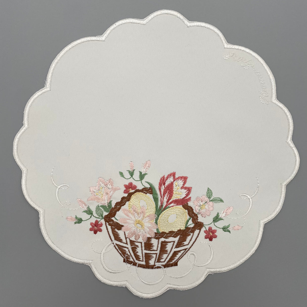 Osterdecke rund 26cm Osterkörbchen | Tischdeko von Wimpelberg