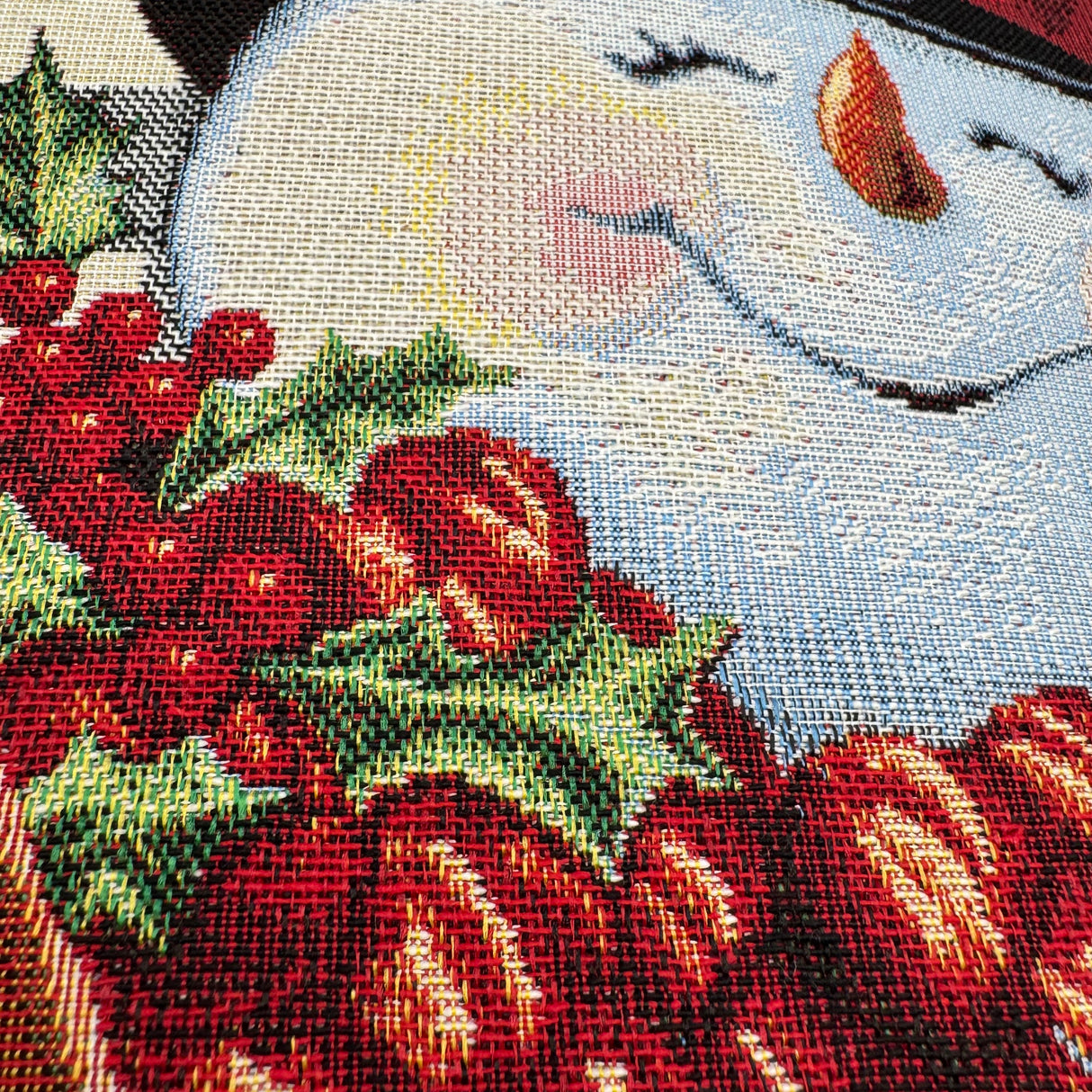 Kissenhülle Winter 45x45 cm – Gobelin Winter Sven Schneemann von Wimpelberg