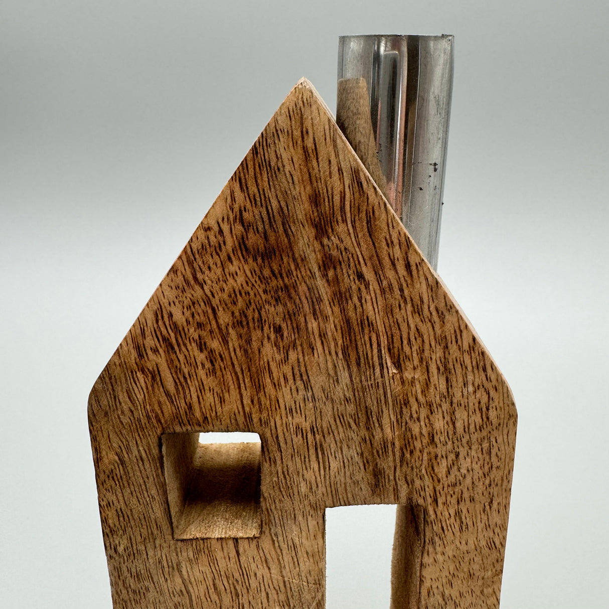 Deko Haus aus Aluminium und Mangoholz von Wimpelberg