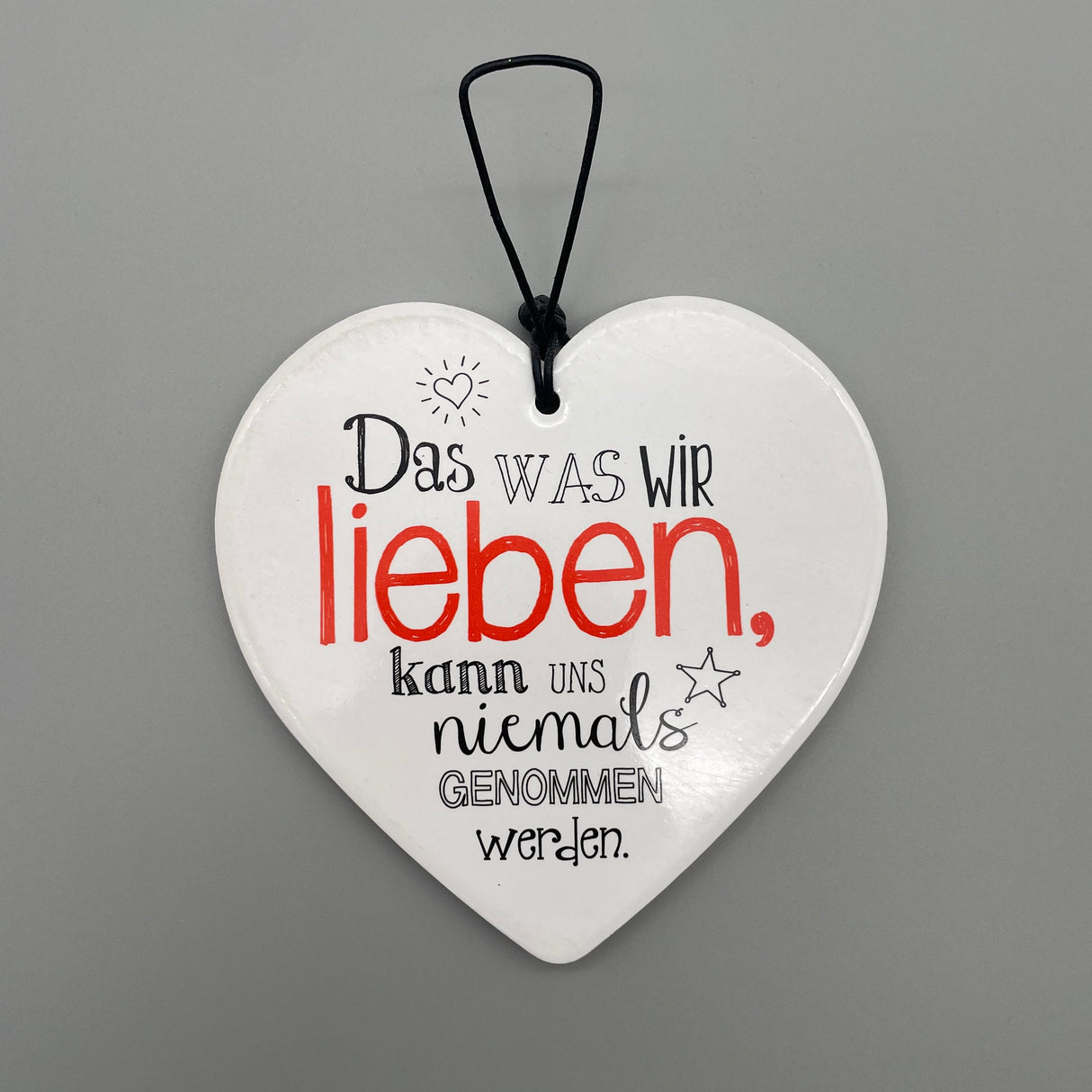 Herz Anhänger - unterschiedliche Sprüche | Deko hängend Geschenk lieben von Wimpelberg