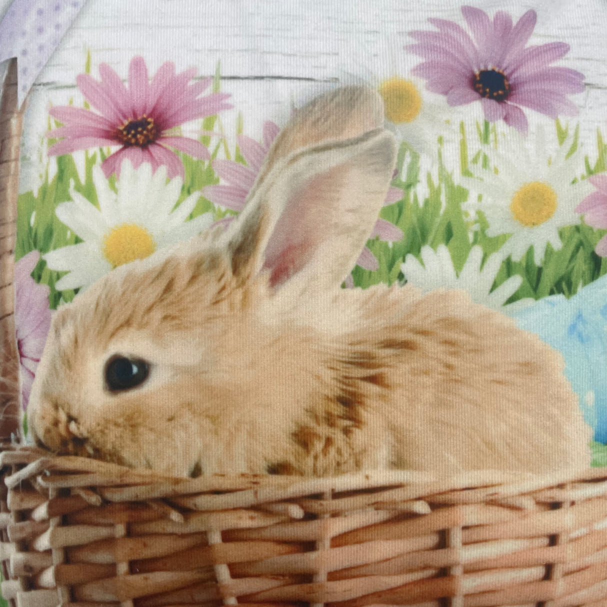 Kissenhülle Frühling Hase im Korb - 40x40cm von Wimpelberg