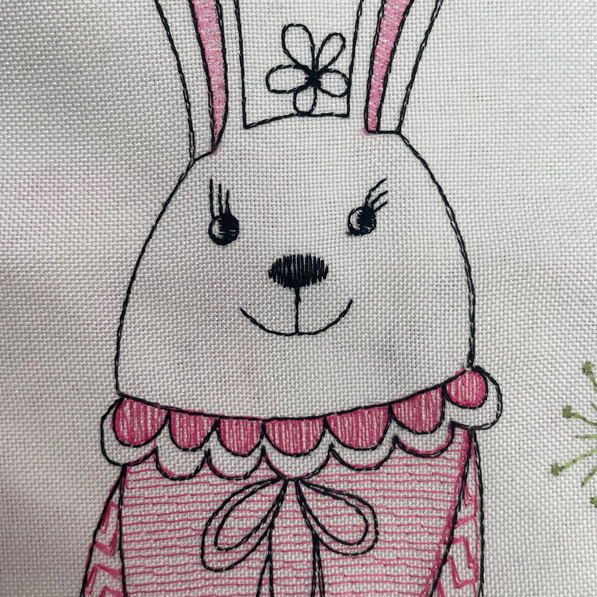 Osterdecke drei Hasen 85x85cm | Osterdeko von Wimpelberg