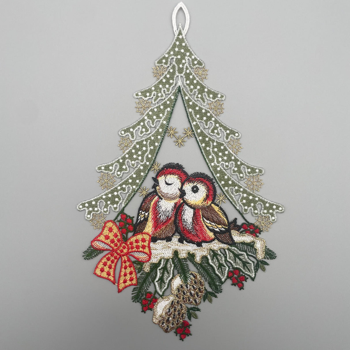 Fensterbild Weihnachten zum aufhängen Vogelpaar von Wimpelberg