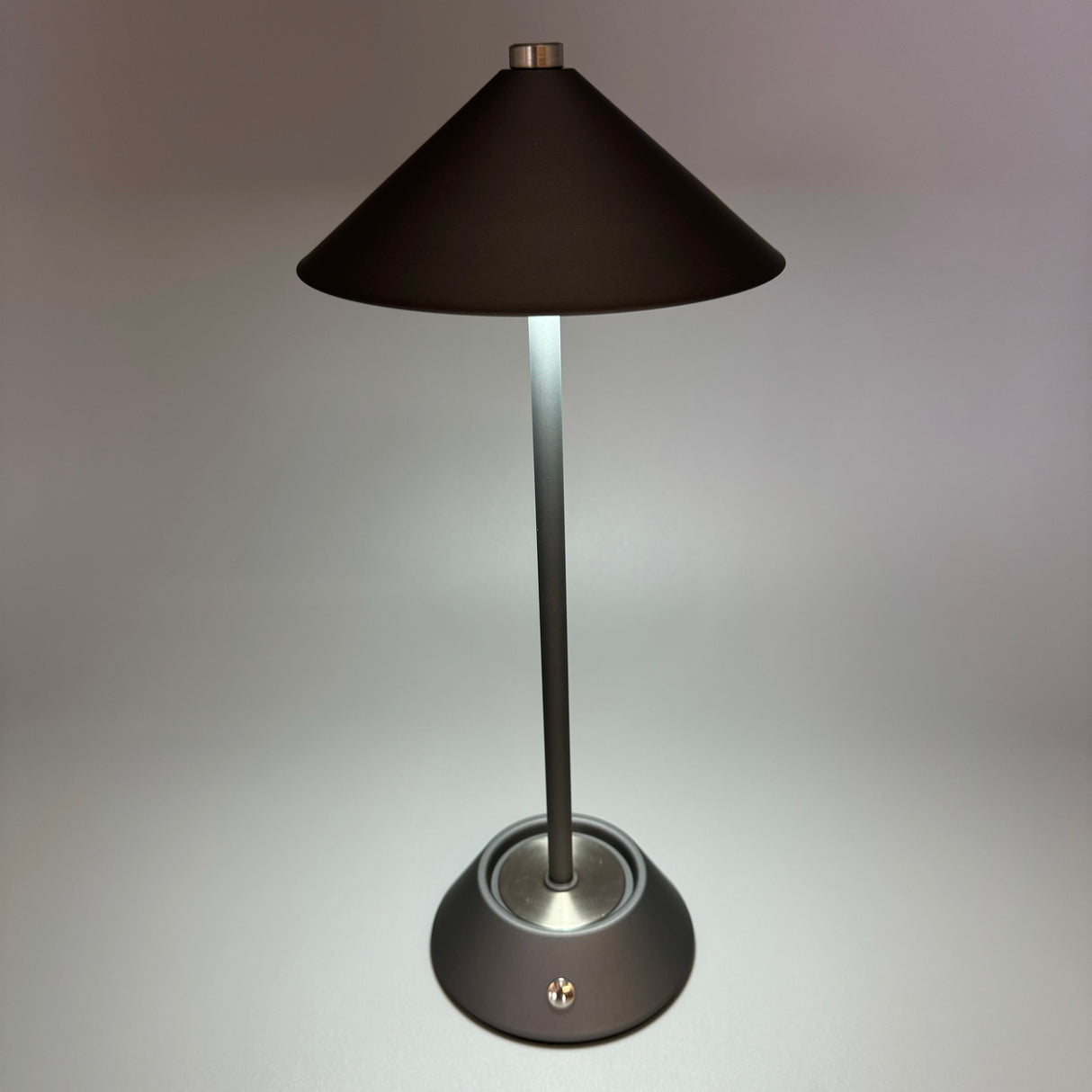 LED-Lampe rund 34cm Touch - Grau | LED Deko Lampe | Schirmdesign von Wimpelberg